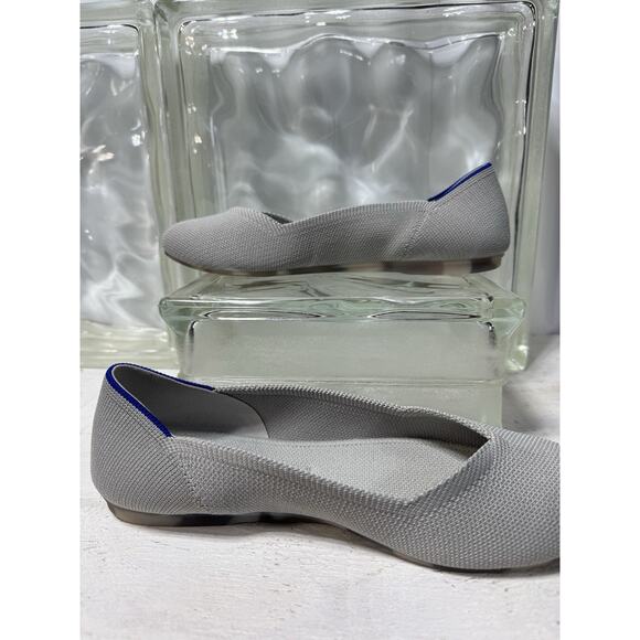 Rothy's The Flat Round Toe Women's Size 6.5 Silver Ballet Flats Shoes - Picture 3 of 7